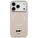 Karl Lagerfeld Choupette Pin MagSafe Case for iPhone 17 Pro - Pink