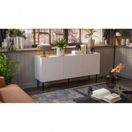 Cama FELLINI chest of drawers 150x40x70 cashmere + oiled oak top