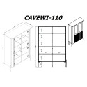 Cama VERA vitriinkapp 110x40x160 matt valge