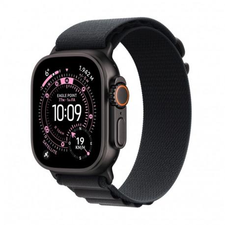 Apple Watch Ultra 3 GPS + Cellular 49mm must titaanist korpus musta Alpine Loopiga – medium