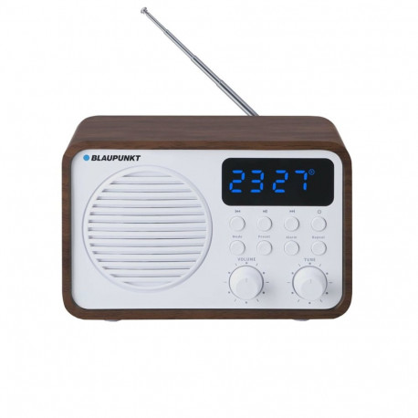 Blaupunkt PP7BT kaasaskantav raadio Bluetoothi ja USB-ga, värv: pruun puit/valge