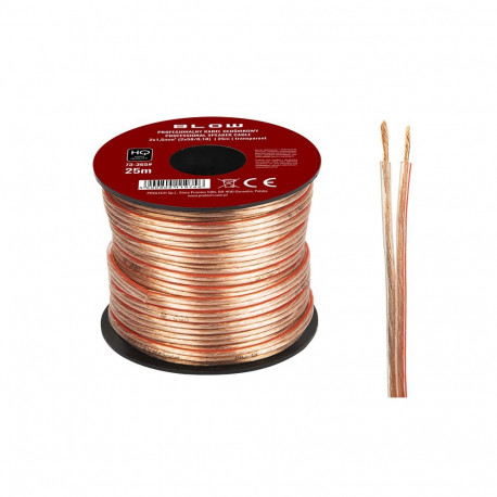 73-365# kõlarikaabel 2x1,50mm läbipaistev 25m