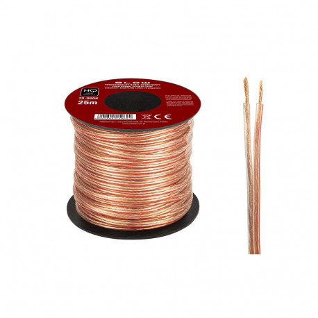 73-360# Przewód głośnikowy 2x0,22mm przezroczysty 25m