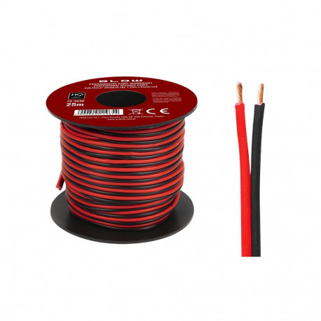 73-343# Przewód głośnikowy 2x0,75mm czarno-czerwony 25m