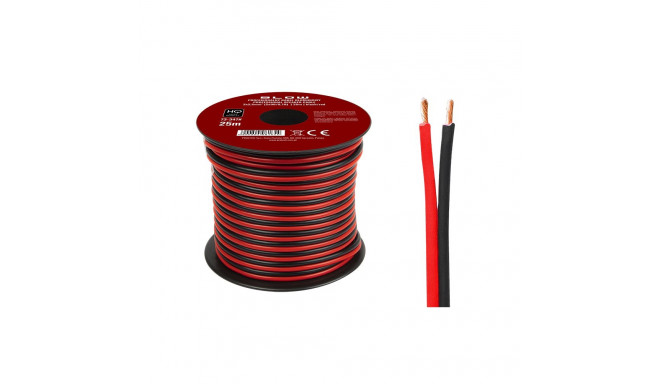 73-347# Przewód głośnikowy 2x2,50mm czarno-czerwony 25m