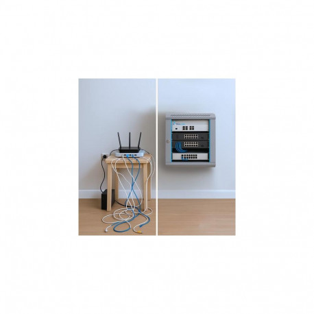 Extralink Rackmount cabinet 9U 600x600 Gray wall mounted