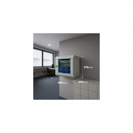 Extralink Rackmount cabinet 4U 10" Gray wall-mounted