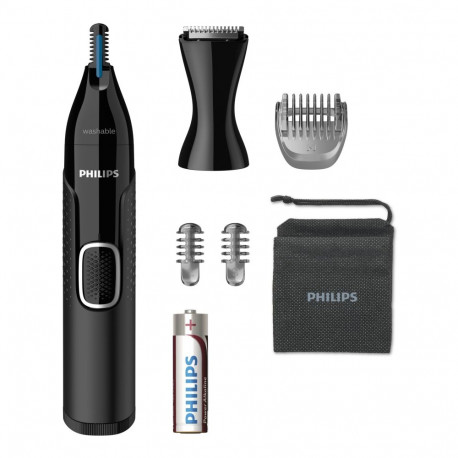 Philips Nose and ear trimmer NT5650/16 100% waterproof, AA-battery included, , precision comb, 2 eye