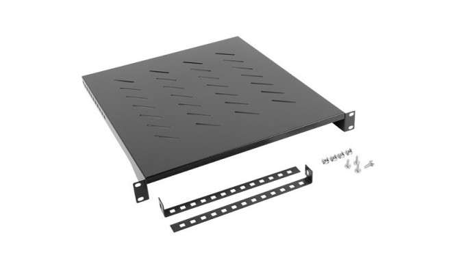 19'' Fixed Rack Shelf 1U 483x500mm black