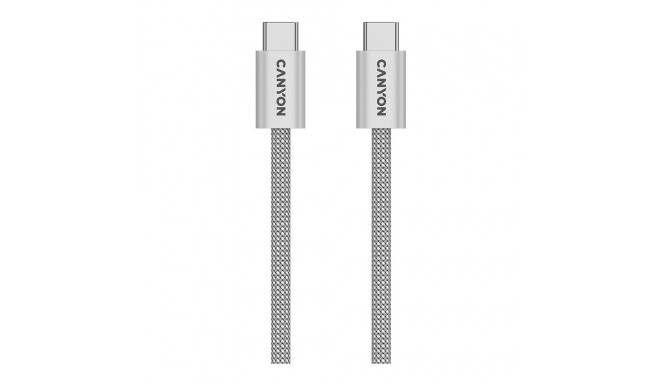 CANYON OnWire 60MG C-C 60W magnetiga punutud kaabel 1m helehall