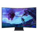 LCD Monitor|SAMSUNG|55"|Gaming/Curved|Panel VA|3840x2160|16:9|165Hz|Matte|1 ms|Speakers|Pivot|Height
