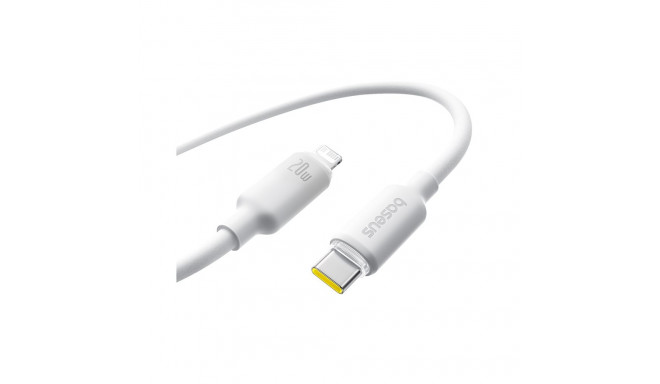 Cable USB C - IP Lightining 2m 20W  Foamed Silicone white BASEUS