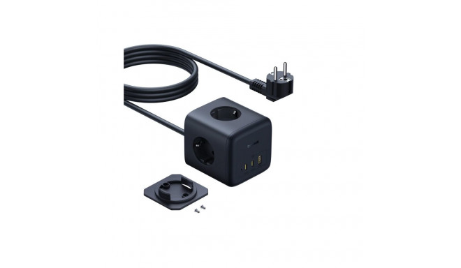 Baseus EnerFill FA11 Cube Power Strip 3AC+1U+1C 67W 1.5m EU Cosmic Black