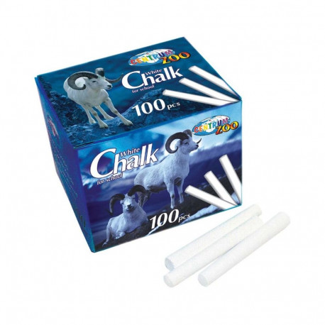 School chalk white 100pcs. lenght 75mm
