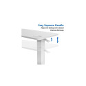 Up Up Forseti Adjustable Height Table, White