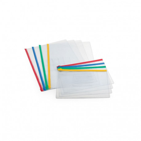 Forpus plastic envelope with zipper A5, transparent assortment