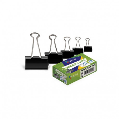 Forpus clips, 50mm, black 12 pieces