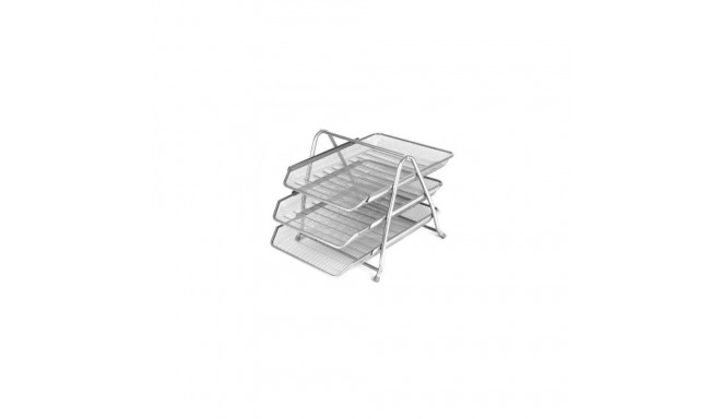 Horizontal tray Forpus 3 parts silver, perforated metal 1002-021