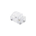 Pencil case Forpus, transparent, empty, 4, with adhesive tape holder 1005-019