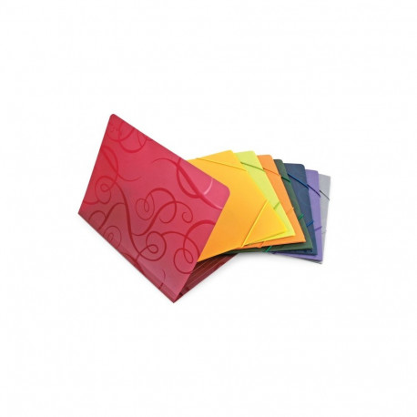 Folder with rubbers Forpus Barocco, A4, plastic, blue 0816-030