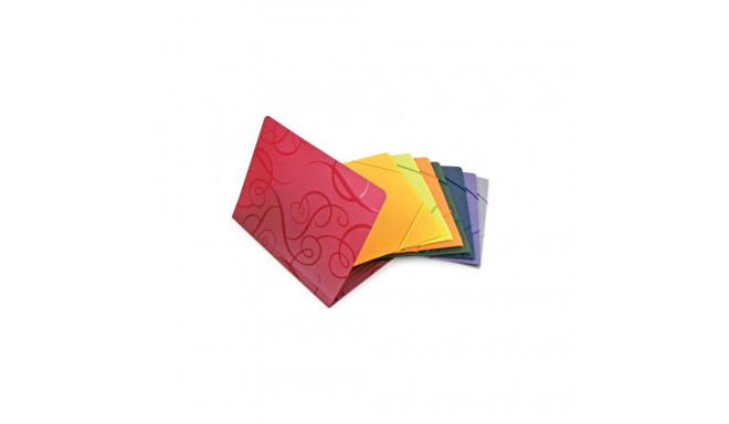 Folder with rubbers Forpus Barocco, A4, plastic, purple