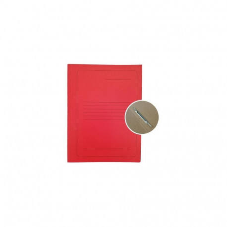 Project File A4 cardboard Smiltainis with metal clip, with print red