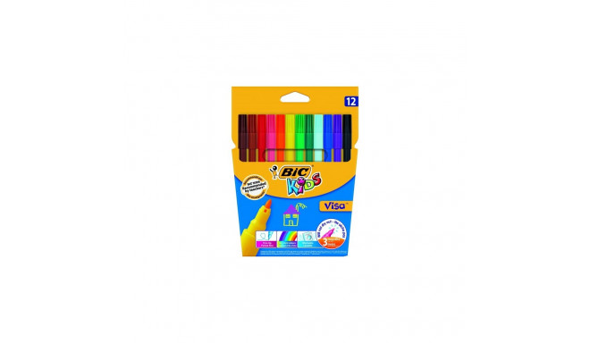 BIC Felt tip pens KIDS VISA, 12 colours 002758