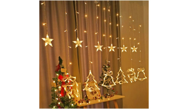 RoGer LED Lights Curtains 2,5m / 138LED Warm-white