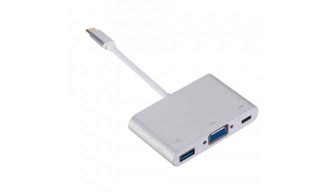 RoGer Multimedia Adapter Type-C to VGA + USB / USB-C
