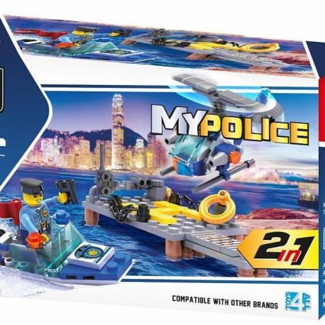 Blocki MyPolice Police patrol on water and the air / KB0654 / Constructor with 112 parts / Age 6+