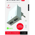 Swissten Premium Travel Charger 2x USB 3А / 15W With Lightning Cable 1.2m
