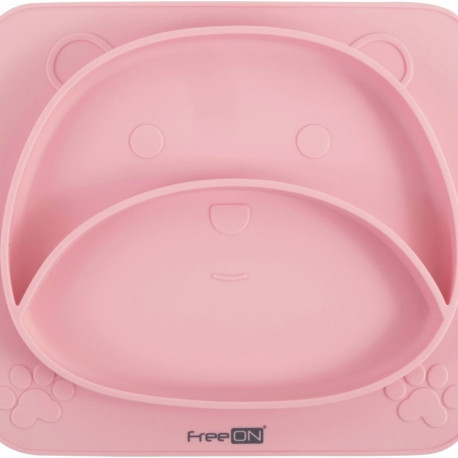 FreeOn taldrik silikoonist, roosa