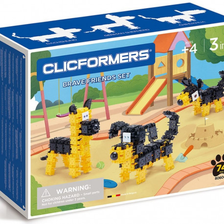 Clicformers konstruktor Vaprad sõbrad 3in1, 74 osa