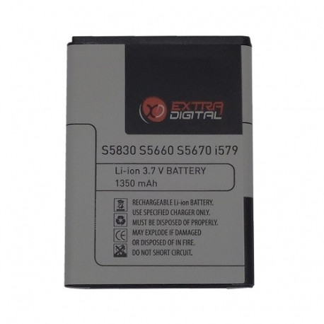 Extra Digital battery Samsung S5830/S5660/S5670/I579/|EB494358VU|