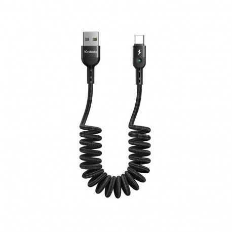 USB Spring Cable to USB-C Mcdodo Omega CA-6420 1.8m (black)