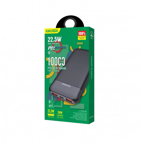 KAKUSIGA KSC-887 power bank 10000mAh | 2 x USB | 22.5W black