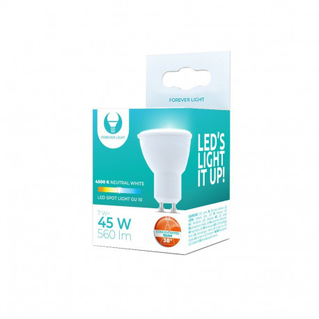 Forever Light LED bulb GU10 7W 230V 4500K 560lm 38°