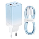Baseus CCGP050103 DZ-HW Baseus GaN3 Pro Fast Charger 2C+U 65W EU Cloud Blue (With Dynamic Series Fas