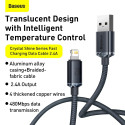 Baseus Crystal kaabel USB to Lightning, 2.4A 1.2m must