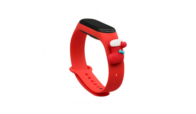 Fusion Xmas Sock kellarihm Xiaomi Mi Band 3 | 4 punane