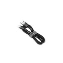 Baseus Cafule kaabel vastupidav nailonist punutud juhe USB | Lightning QC3.0 1.5A 2M must (CALKLF-CG