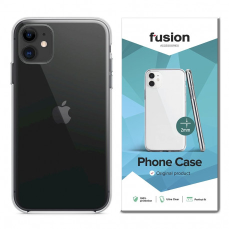 Fusion Ultra Clear Series 2 mm silikoonist ümbris Apple iPhone 12 Mini läbipaistvale (EU Blister)