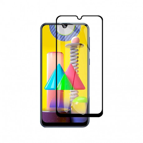Fusion Full Glue 5D Tempered Glass Full Coveraged with Frame Samsung M317 Galaxy M31S Black