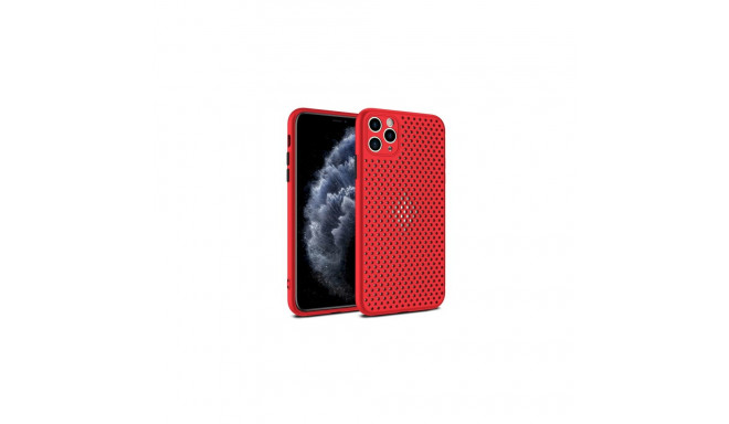 Fusion Breathe Case Silicone Case For Apple iPhone 12 Pro Max Red