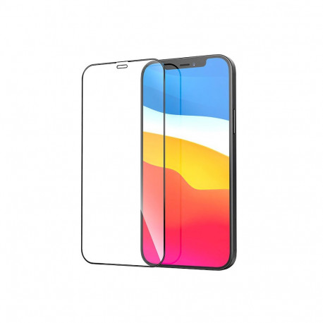 Fusion Full Glue 5D karastatud klaas kaetud raamiga Apple iPhone 12 Mini must