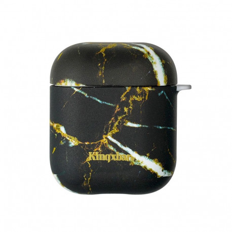 Kingxbar Marble silikoonist ümbris Apple Airpodidele 1|2 Must