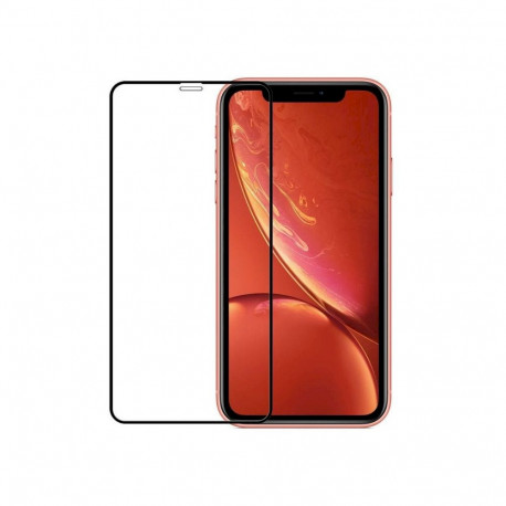 Fusion Full Glue 5D Tempered Glass Full Coveraged with Frame Apple iPhone XR Black