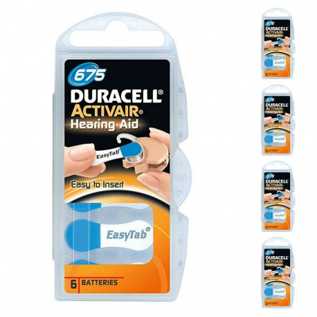 Duracell PR44 | V675AT | DA675 | Tsinkõhu 1,45V kuuldeaparaadi aku (6 tk)