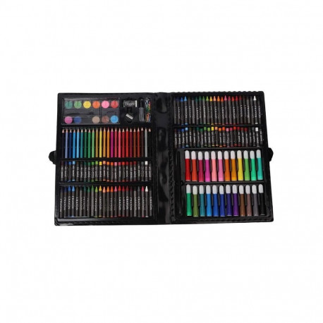 iLike 168pcs Art Set Drawing & Painting Kit with Markers Crayons Pencils Watercolors Storage Case