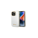 Guess Apple iPhone 14 Pro 6.1 hardcase Croco Collection Silver